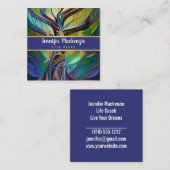 ライフコーチセラピストレインボーツリーオブライフ スクエア名刺 (正面/裏面)