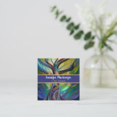 ライフコーチセラピストレインボーツリーオブライフ スクエア名刺 (スタンド正面)