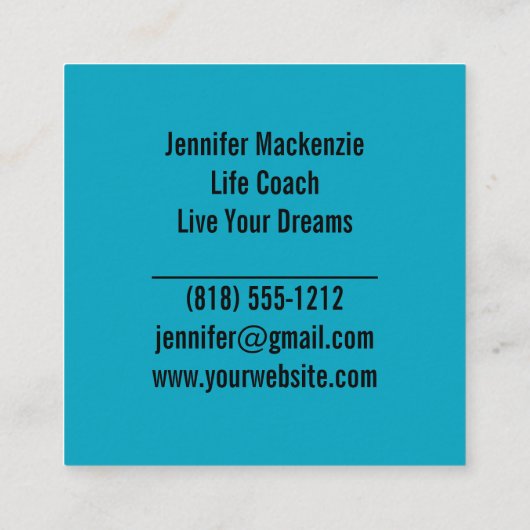 ライフコーチセラピストレインボーツリーオブライフ スクエア名刺 (裏面)