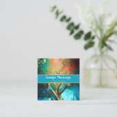 ライフコーチセラピストレインボーツリーオブライフ スクエア名刺 (スタンド正面)