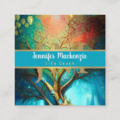 ライフコーチセラピストレインボーツリーオブライフ スクエア名刺 (正面)