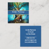 ライフコーチセラピストレインボーツリーオブライフ スクエア名刺 (正面/裏面)