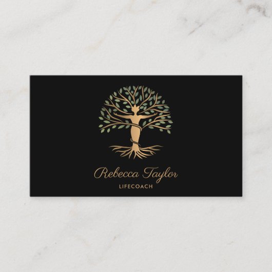 ライフコーチツリーのライフセラピストヨガヒーラーブシ 名刺 (正面)