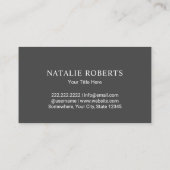 ライフコーチバラ金ゴールドツリーロゴカウンセラーダークグレー 名刺 (裏面)