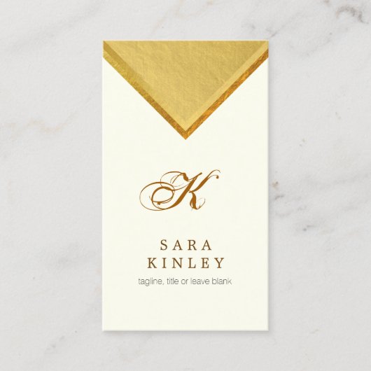 ライフコーチパーソナルサービスエレガント金ゴールドポイント 名刺 (正面)