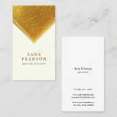 ライフコーチパーソナルサービス金ゴールドエッジエレガント 名刺 (正面/裏面)