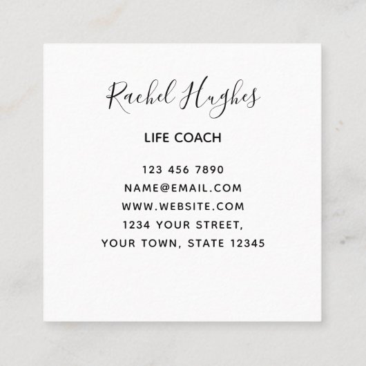 ライフコーチヒマフラワーカラフル名刺 スクエア名刺 (裏面)