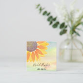 ライフコーチヒマフラワーカラフル名刺 スクエア名刺 (スタンド正面)