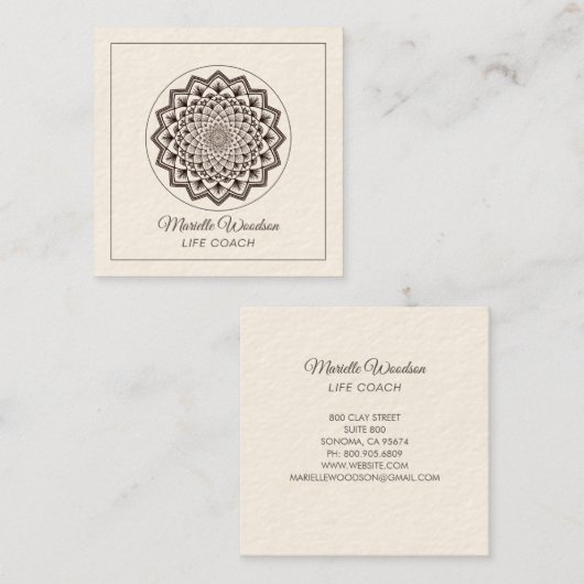 ライフコーチマンダラ スクエア名刺 (正面/裏面)