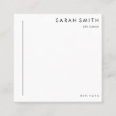 ライフコーチミニマル白黒QRコード スクエア名刺 (正面)