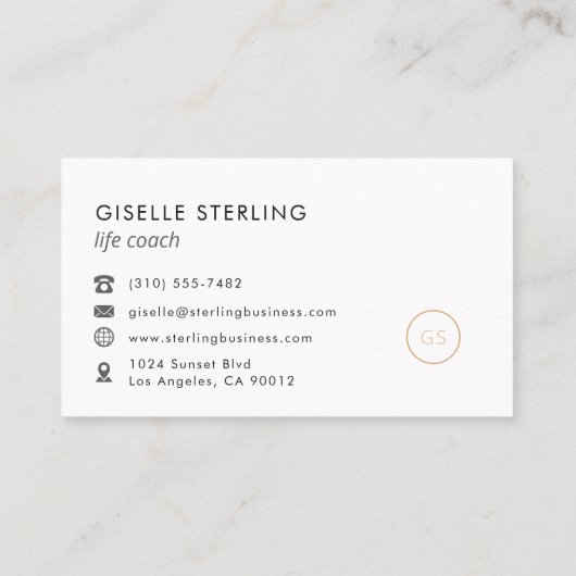 ライフコーチラグジュアリーブラックエレガントモダン 名刺 (裏面)