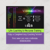 ライフコーチングの名刺 スクエア名刺 (裏面)