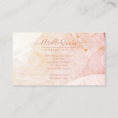 ライフコーチ抽象芸術水の色の形状バラスクリプト 名刺 (裏面)