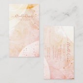 ライフコーチ抽象芸術水の色の形状バラスクリプト 名刺 (正面/裏面)