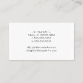 ライフコーチ文字スワッシュ アドバイスカード (裏面)