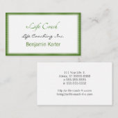 ライフコーチ文字スワッシュ アドバイスカード (正面/裏面)