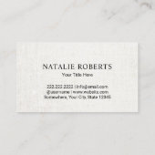 ライフコーチ金ゴールドツリーロゴリネンエレガントカウンセラー 名刺 (裏面)