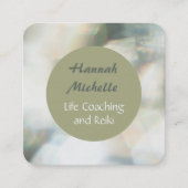 ライフコーチ霊気ダイヤモンドルック名刺 スクエア名刺 (正面)