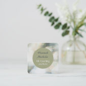 ライフコーチ霊気ダイヤモンドルック名刺 スクエア名刺 (スタンド正面)