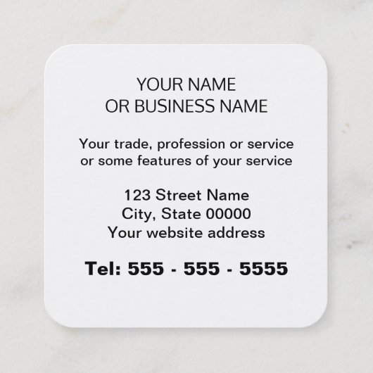 ライフコーチ霊気ダイヤモンドルック名刺 スクエア名刺 (裏面)