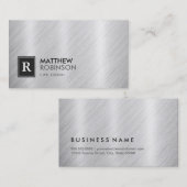 ライフコーチ – つや消しメタルモノグラム 名刺 (正面/裏面)