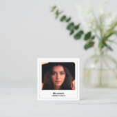 🌱 ライフコーチ オーダーメイドQR＆写真 スクエア名刺 (スタンド正面)