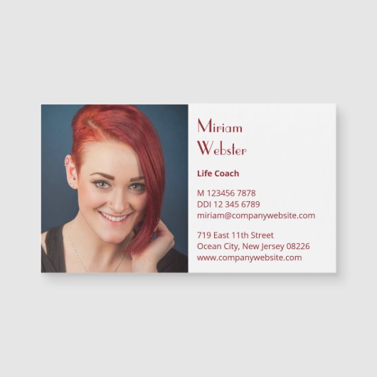 ライフコーチ プロフェッショナル 名刺 マグネット (正面)