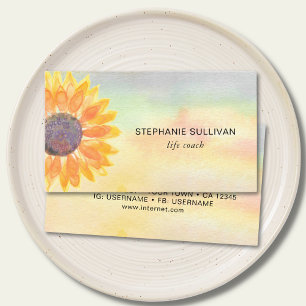 ライフコーチQRコード水色 名刺