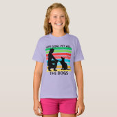 ライフゴールは全ての犬を撫でること Tシャツ (正面フル)