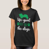 ライフゴールは犬をペットにする Tシャツ (正面)