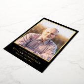 ライフゴールドフォイルプログラムの葬儀お祝い 箔招待状 (回転した状態)