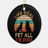 ライフゴールペットすべての犬おもしろいヴィンテージ犬の恋人 セラミックオーナメント (左)