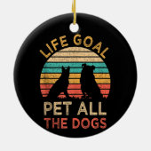 ライフゴールペットすべての犬おもしろいヴィンテージ犬の恋人 セラミックオーナメント (裏面)