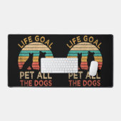 ライフゴールペットすべての犬おもしろいヴィンテージ犬の恋人 デスクマット (キーボード&マウス)