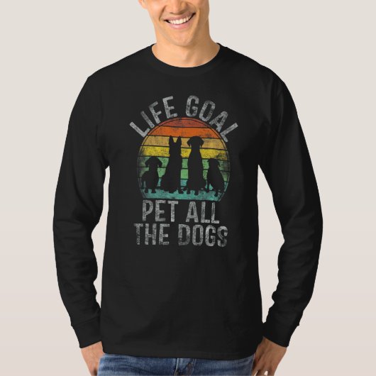 ライフゴールペットすべての犬が犬を愛 Tシャツ (正面)