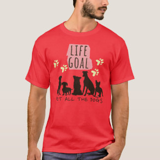 ライフゴールペットすべての犬の愛犬の少年おもしろい Tシャツ
