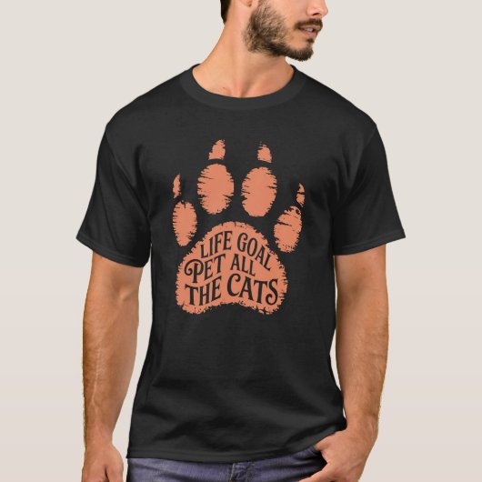 ライフゴールペットすべての猫ネコ子猫ポーラバー Tシャツ (正面)