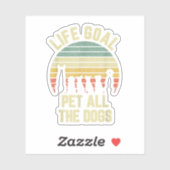 ライフゴールペットオールザドッグスおもしろい犬恋人 シール (シート)