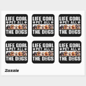 ライフゴールペットオールドッグおもしろいことわざドッグ恋人 スクエアシール (シート)