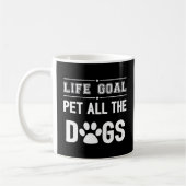 ライフゴール：ペットすべての犬II コーヒーマグカップ (左)