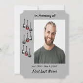 ライフサービスお祝いミュージシャンギター音楽 招待状 (裏面)