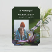 ライフサービスドラゴンフライ蓮の花のお祝い 招待状 (スタンド正面)