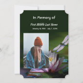 ライフサービスドラゴンフライ蓮の花のお祝い 招待状 (正面)