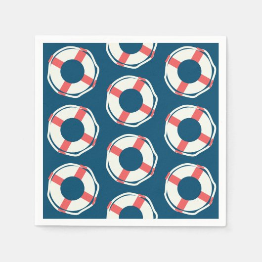 ライフサ航海のーバーベビーシャワーボーイ海誕生日 スタンダードカクテルナプキン (正面)