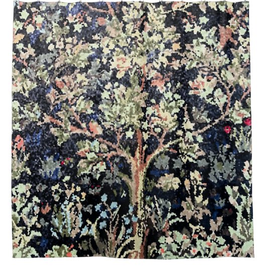 ライフシャワーカーテンのウィリアム・モリスの木 シャワーカーテン (正面)