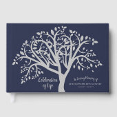 ライフシルバーツリーのお祝い パーソナライズされた ゲストブック (正面)