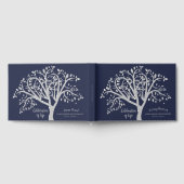 ライフシルバーツリーのお祝い パーソナライズされた ゲストブック (全面)