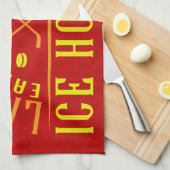 ライフシンプルは食べSleep Watch Ice Hockey キッチンタオル (四つ折り)