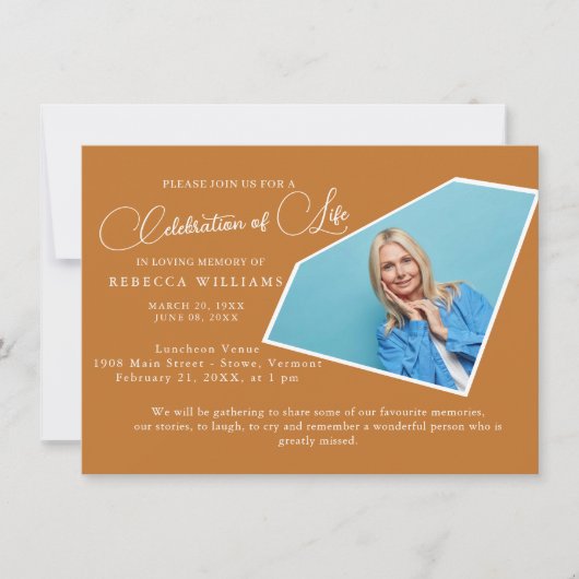 ライフシンプルレタリングお祝いの招待状 招待状 (正面)