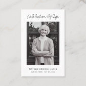 ライフシンプル祈りの言葉カードのお祝いスクリプト 名刺 (正面)